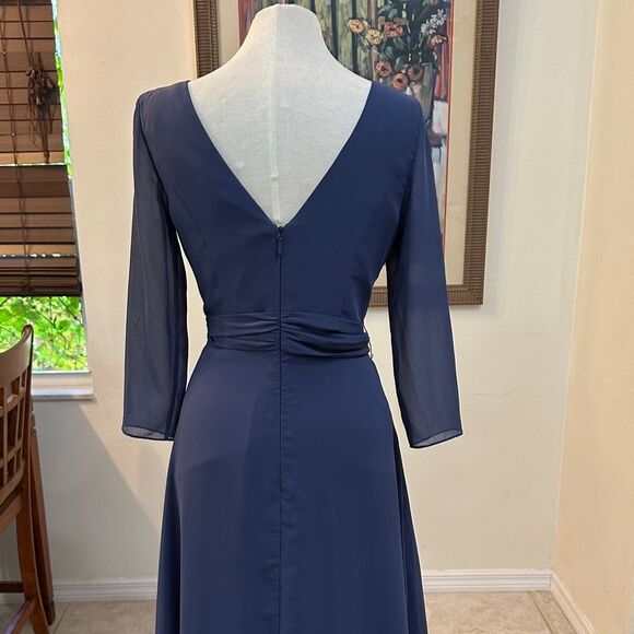 NWT JJ’s HOUSE Stormy Faux Wrap Tie Front Dress/Gown Size 10 - Picture 9 of 11